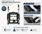 Irene House 9188ET upgraded heavy-duty footrest frame — 5 mm thicker steel rated to 400 lb, 66% stronger than the standard 3 mm frame