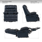 Irene House 9205L Pro dimensions — 400 lb capacity, for users 5 foot 7 to 6 foot 6, 27.5 inch seat width, 40.5 inch overall width, 46.5 inch height, 43.5 inch depth, 83 inches reclined
