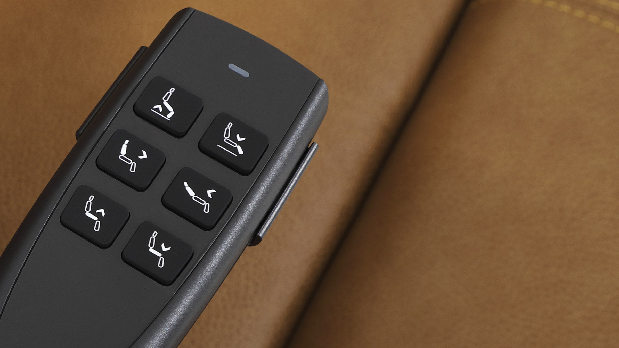 The six-button wired hand control for the Irene House 9219, each button marked with a seat-position icon