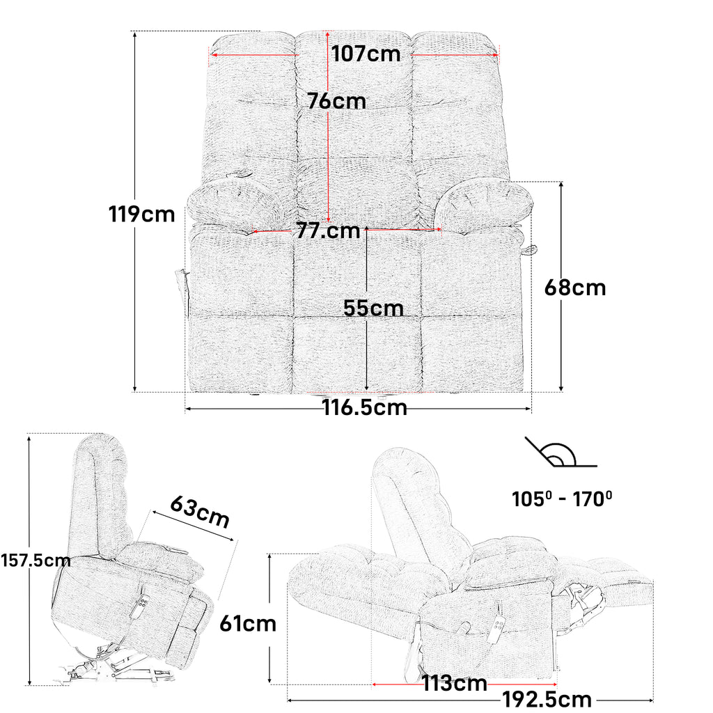 9505 dimenssions