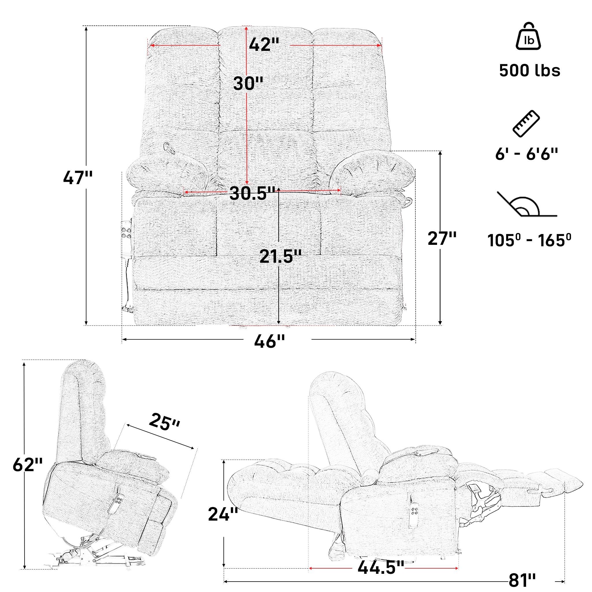 9205 EWT500 Dimensions
