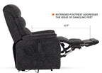 Recliner Chair Big And Tall With Extended Footrest, Wide Seat, Lay Flat