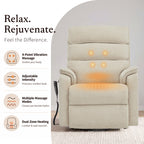 9188 Power Lift Recliner – Dual Motor, Lay Flat, Heat & Massage
