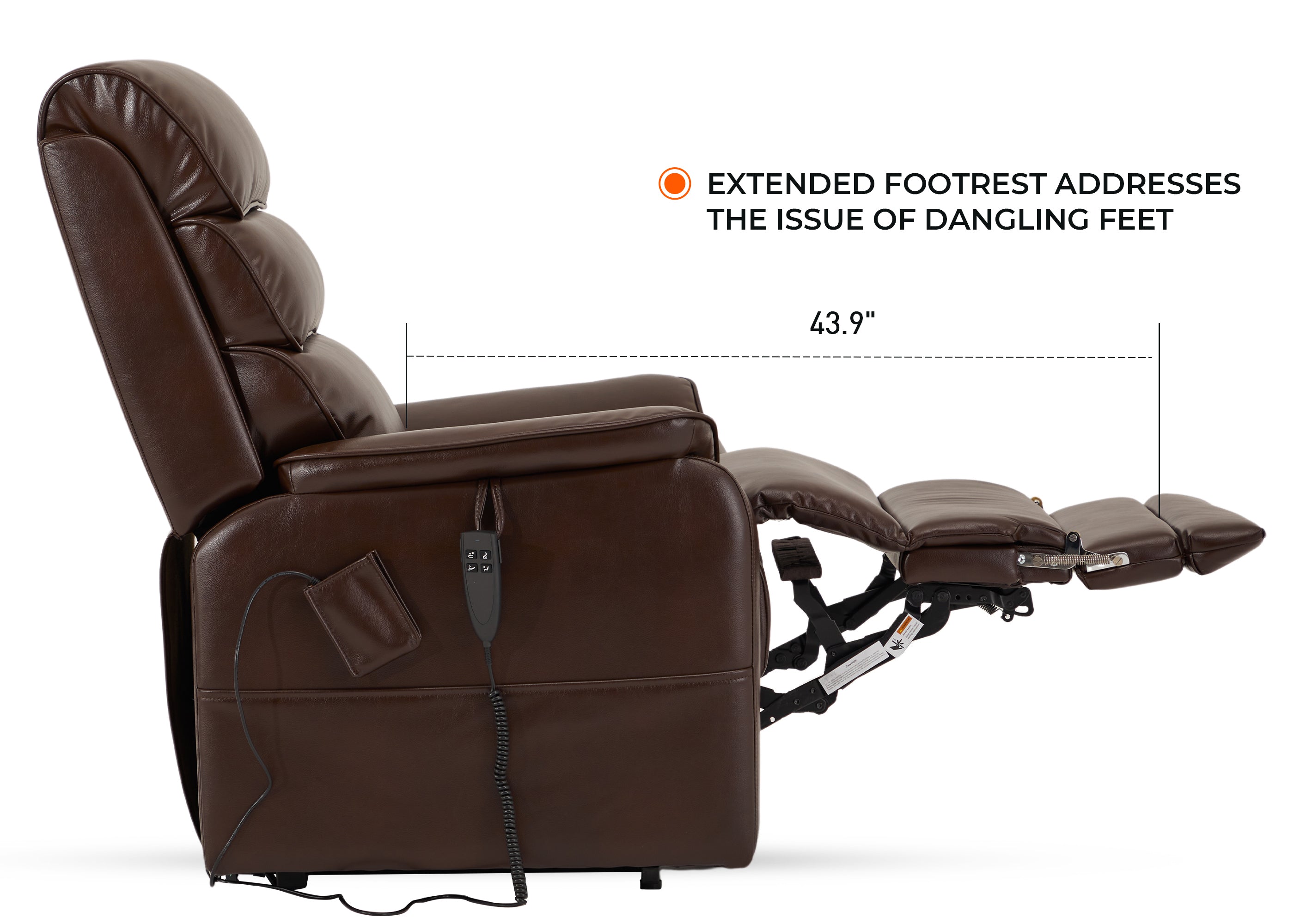 Big Man Lift Chair - Designed For Big & Tall With Extended Footrest