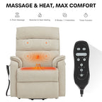 Oversized Lift Chair With Heat And Massage(Infinite Positions)