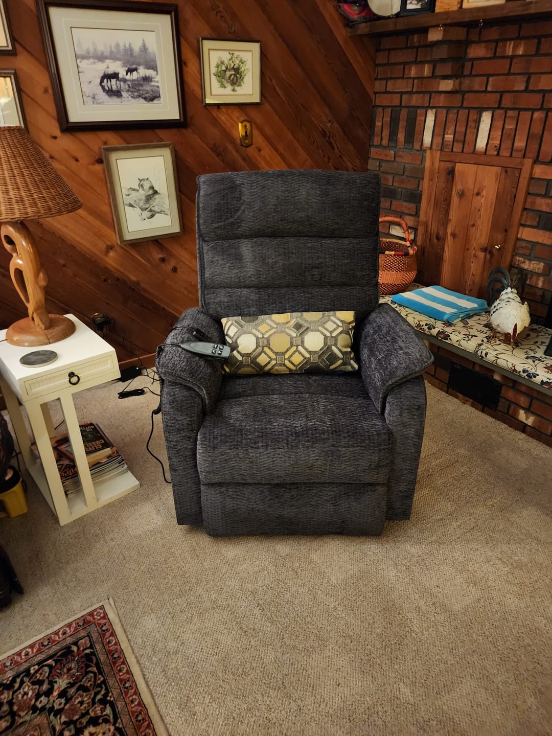 9188 Lay Flat Recliner Lift Chair With Heat And Massage(Medium, Chenille Dark Gray)