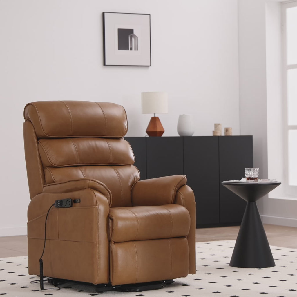 9188S Pro Small Power Lift Recliner – 300 lb, Triple Motor, All-in-One Remote, Lay Flat, Heat & Massage