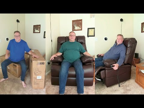 Big And Tall Lift Chair With Extended Footrest, 400LB, Heat & Massage