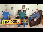 9205L Big & Tall Lift Recliner & Chair - 400 LBS Lay Flat Infinite Position(Large-Wide/Tall, Faux Leather Brown)