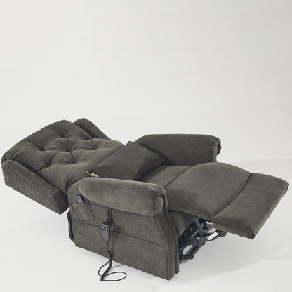  Dual Motor Power Lift Recliner With Full Lay Flat And Heat&Massage
