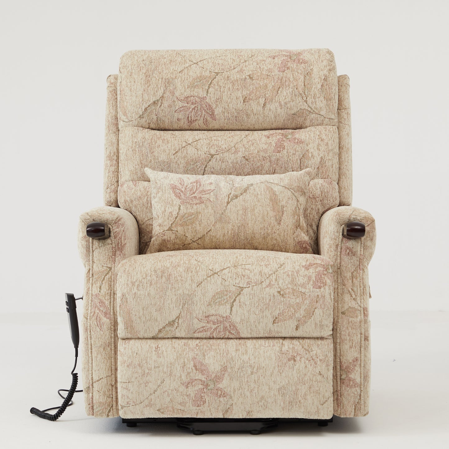 9193 Oversized Lay Flat Sleeping Chairs For The Elderly(Beige Floral)