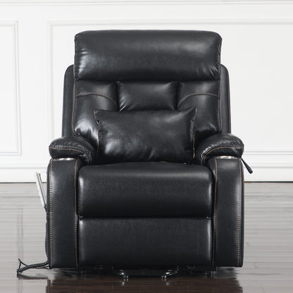 9181 Black Recliner With Power Lumbar Support(Lay Flat)