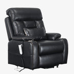 9181 Black Recliner With Power Lumbar Support(Lay Flat)