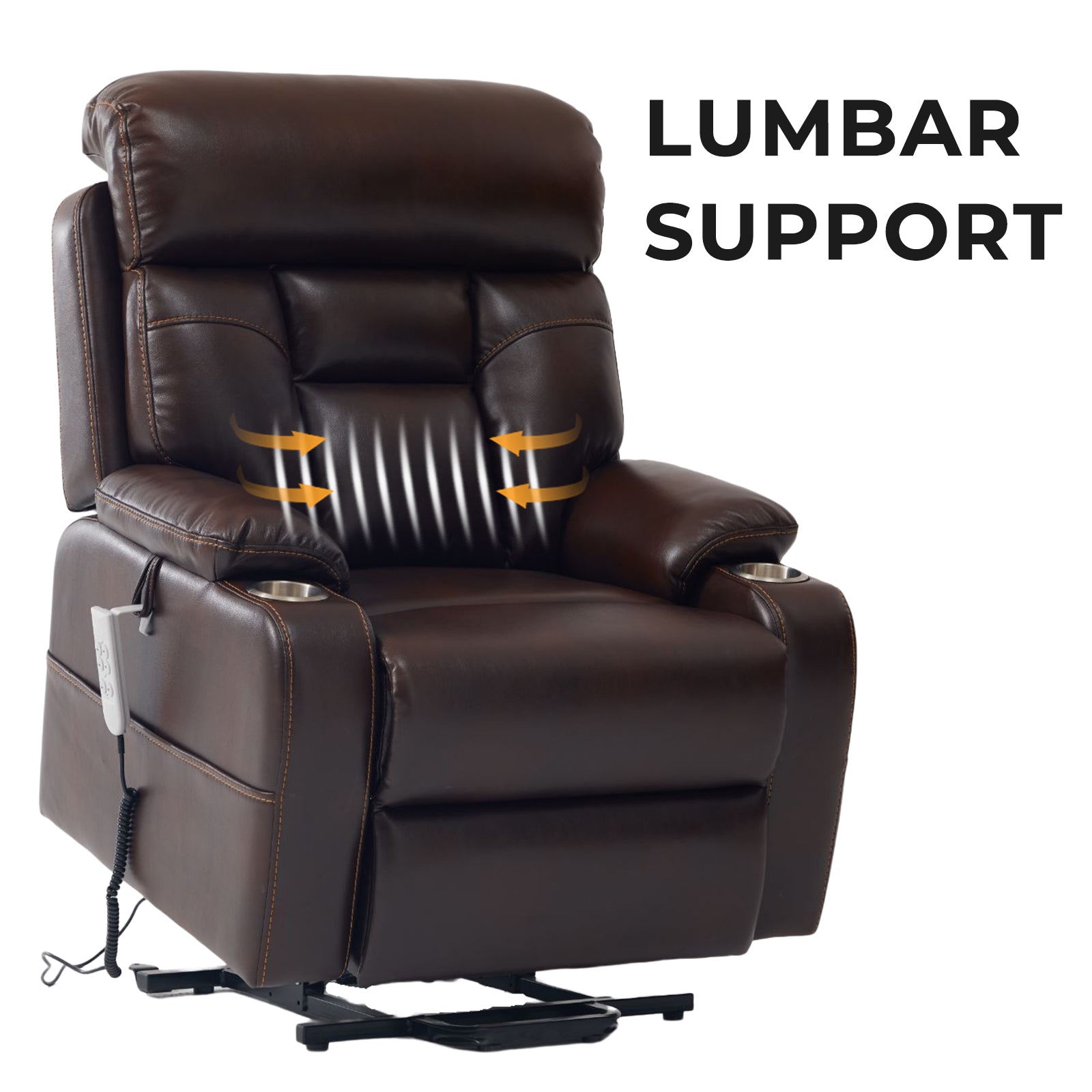 9181 Three Motor Power Recliner With Lumbar Support(Lay Flat)