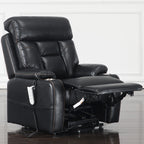 9181 Black Recliner With Power Lumbar Support(Lay Flat)
